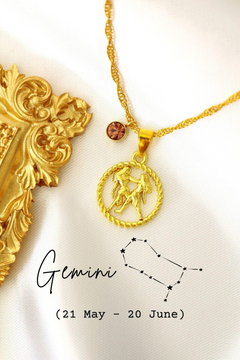 Zodiac Sign & Birthstone | 18K Necklace