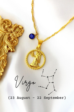 Zodiac Sign & Birthstone | 18K Necklace