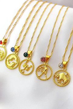 Zodiac Sign & Birthstone | 18K Necklace