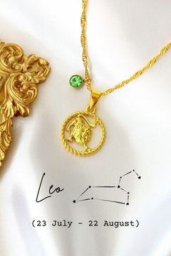 Zodiac Sign & Birthstone | 18K Necklace