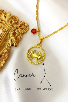 Zodiac Sign & Birthstone | 18K Necklace