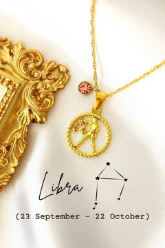 Zodiac Sign & Birthstone | 18K Necklace