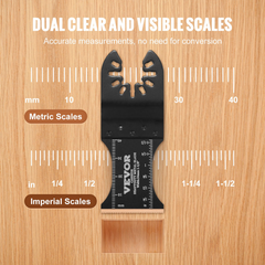 VEVOR 3PCS Carbide Oscillating Tool Blades, Universal Quick Release Oscillating Saw Blades, Multitool Tool Blades for Hard Material, Metal, Nails, Bolts, Fit Dewalt Bosch Milwaukee Hitachi Chicago