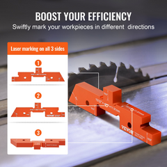 VEVOR Router Table Setup Bars, 14 pcs, Precision Aluminum Setup Blocks Height Gauge Set, with Laser Engraved Size Markings Storage Case, Measuring Depth Height Angle, for Router Table Saw Accessories