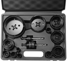 VEVOR Hole Saw Kit, 18 PCS Saw Blades, 6 Drill Bits, 1 Hex Wrench, General Purpose Size from 3/4" to 4-1/2", Bi Metal M42 Hole Saw Set with Carrying Case, Ideal for Wood Board, Plastic and Iron Plate