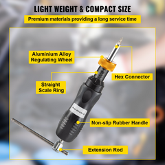 VEVOR Torque Screwdriver, 1/4" Drive Screwdriver Torque Wrench, Torque Screwdriver Electrician 10-70 in/lbs Torque Range Accurate to ±5%, Adjustable inch Pound Torque Screwdriver with Bits & Case