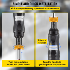 VEVOR Optics Torque Wrench Mounting Kit Handheld Torque Limiting Screwdriver 10-50 in-lbs-1in-lbs