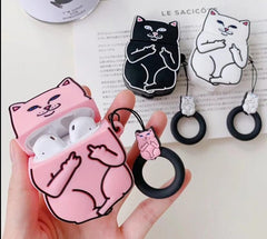 Cartoon Cat AirPods Case